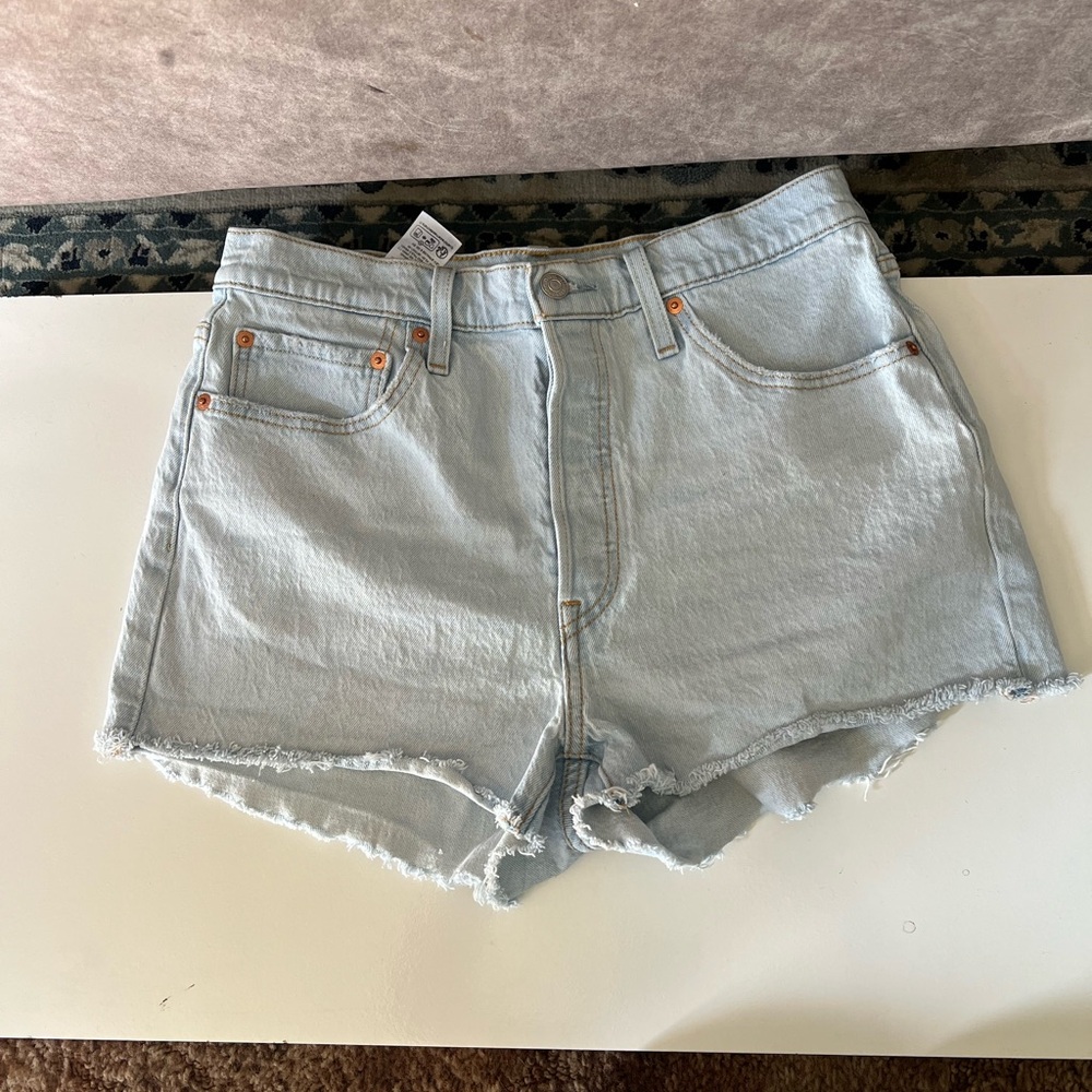Levi's Light Blue Denim Cutoff Shorts